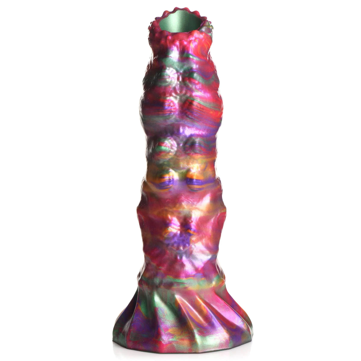 Larva Silicone Ovipositor Dildo With Eggs - Multicolor XR Brands Creature Cocks