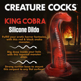 King Cobra King Cobra Silicone Dildo - Red XR Brands Creature Cocks