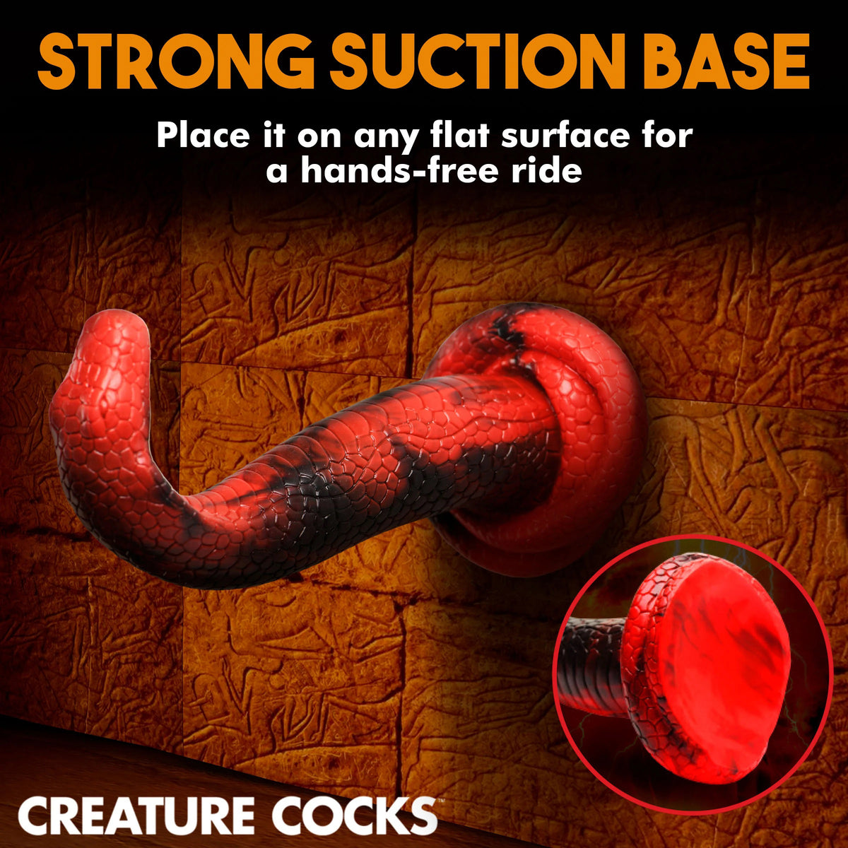 King Cobra King Cobra Silicone Dildo - Red XR Brands Creature Cocks