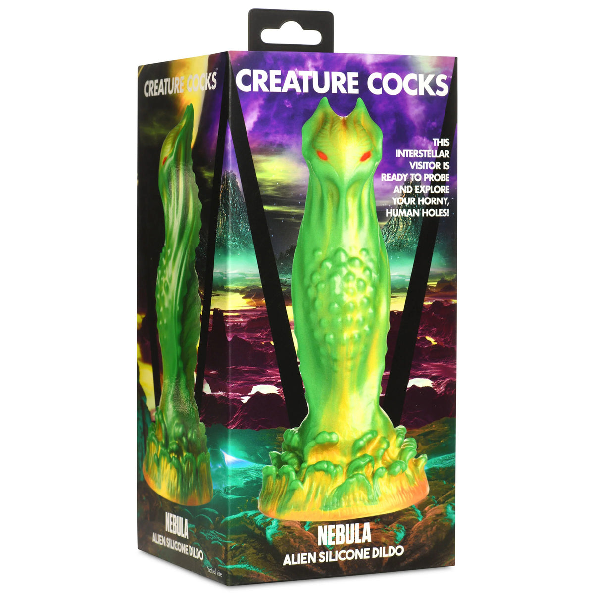 Nebula Alien Silicone Dildo - Green XR Brands Creature Cocks