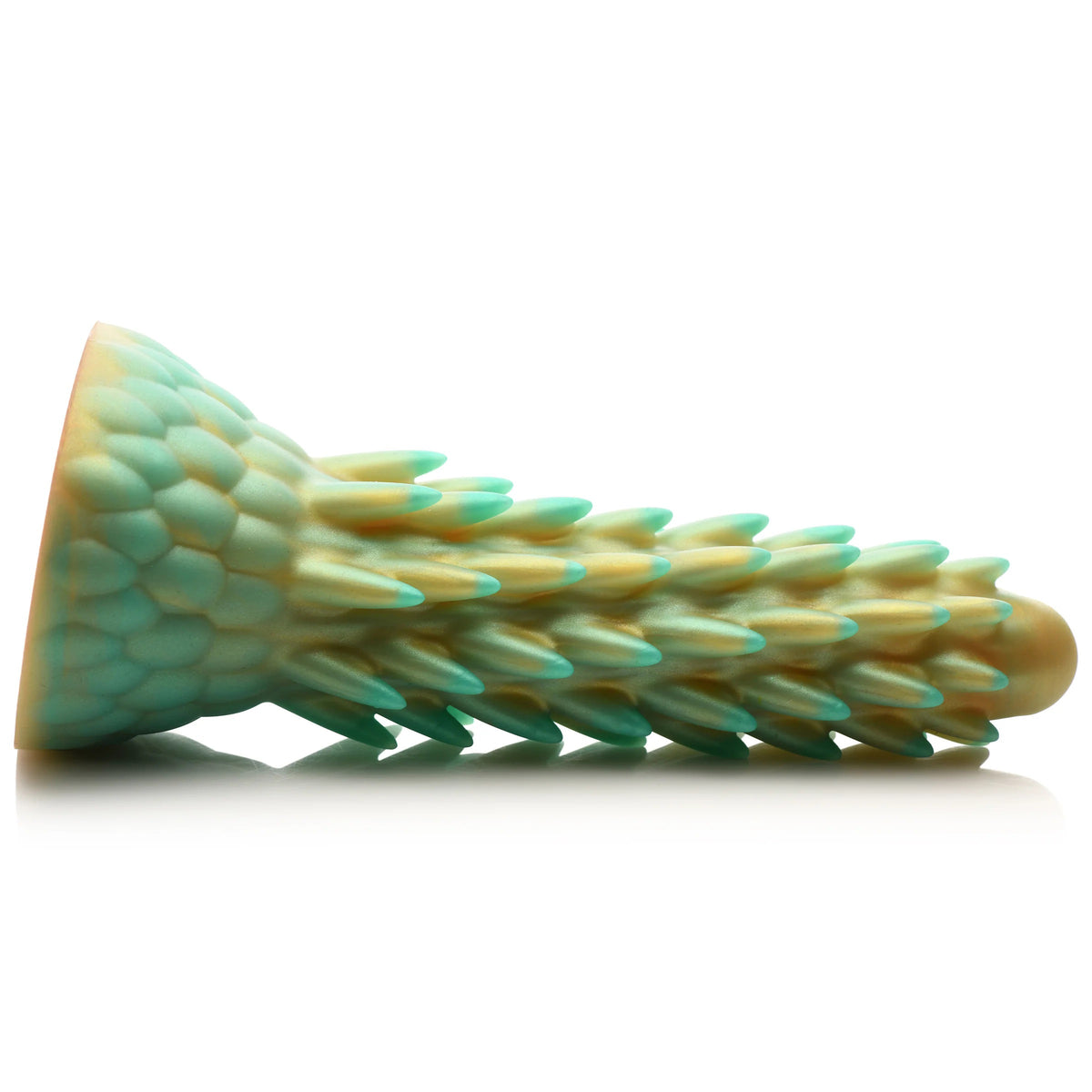 Stegosaurus Spiky Reptile Silicone Dildo - Green XR Brands Creature Cocks