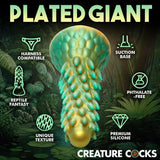 Stegosaurus Spiky Reptile Silicone Dildo - Green XR Brands Creature Cocks