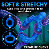 Poseidon's Octo-Ring Silicone Cock Ring - Blue XR Brands Creature Cocks