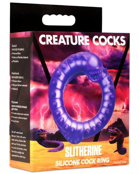 Slitherine Silicone Cock Ring - Purple XR Brands Creature Cocks