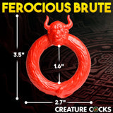 Beast Mode Silicone Cock Ring - Red XR Brands Creature Cocks