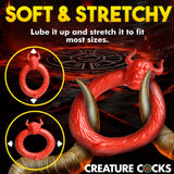 Beast Mode Silicone Cock Ring - Red XR Brands Creature Cocks