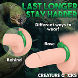 Serpentine Silicone Cock Ring - Green XR Brands Creature Cocks