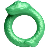 Serpentine Silicone Cock Ring - Green XR Brands Creature Cocks