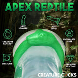 Serpentine Silicone Cock Ring - Green XR Brands Creature Cocks