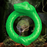 Serpentine Silicone Cock Ring - Green XR Brands Creature Cocks