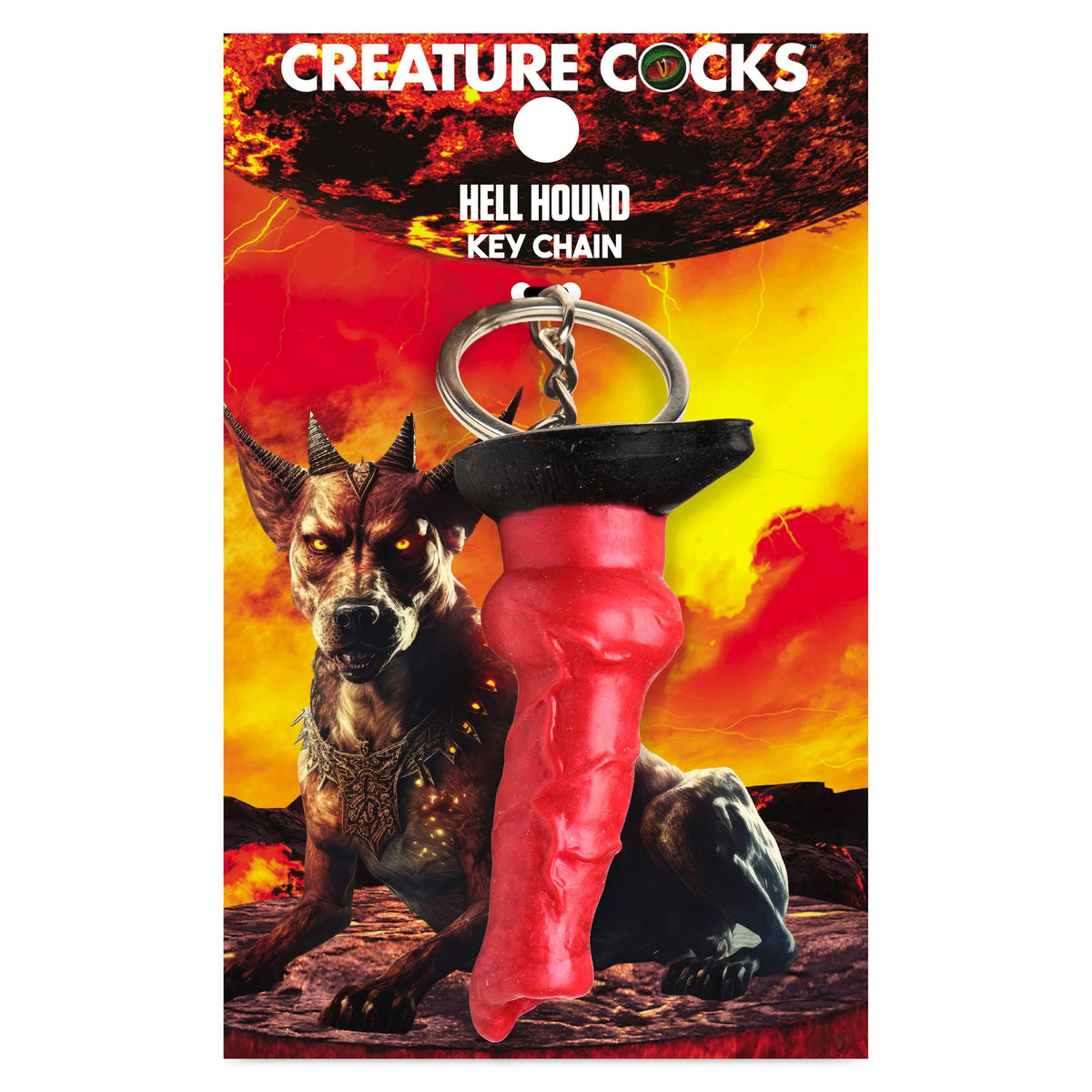 Hell Hound Keychain - Red XR Brands Creature Cocks