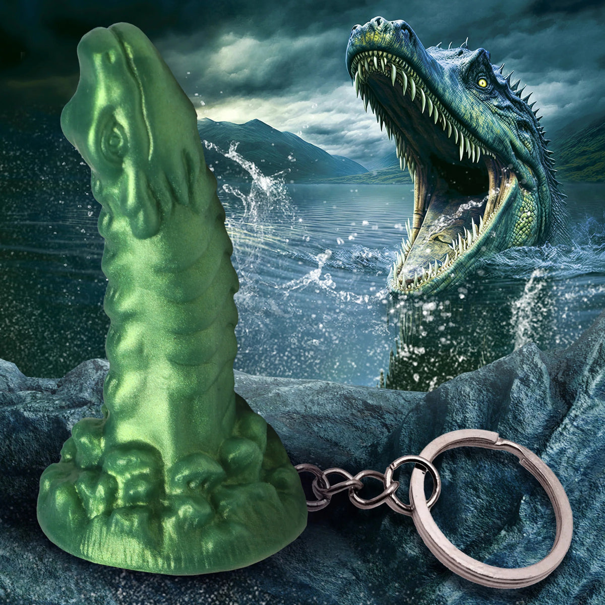 Cockness Monster Keychain - Green XR Brands Creature Cocks