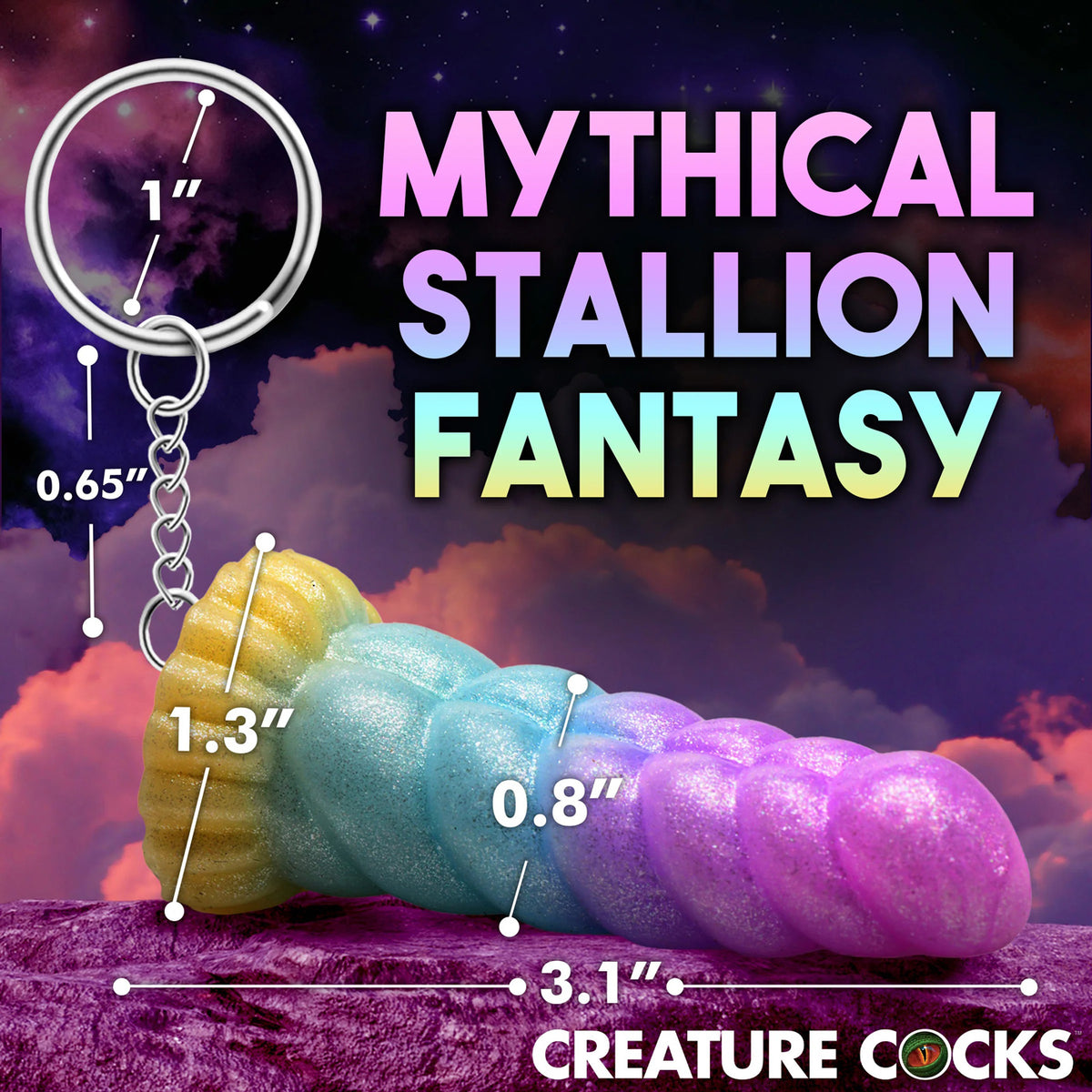 Mystique Unicorn Keychain XR Brands Creature Cocks