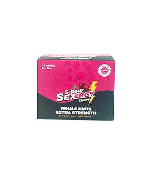 Sexergy - Female Liquid Shot 12 Ct Display -  Cherry Sale Specials