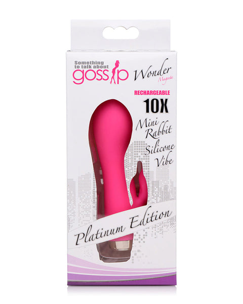 Wonder Mini Rabbit Silicone Vibrator - Pink Curve Toys