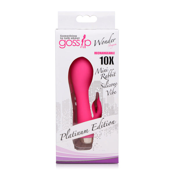 Wonder Mini Rabbit Silicone Vibrator - Pink Curve Toys