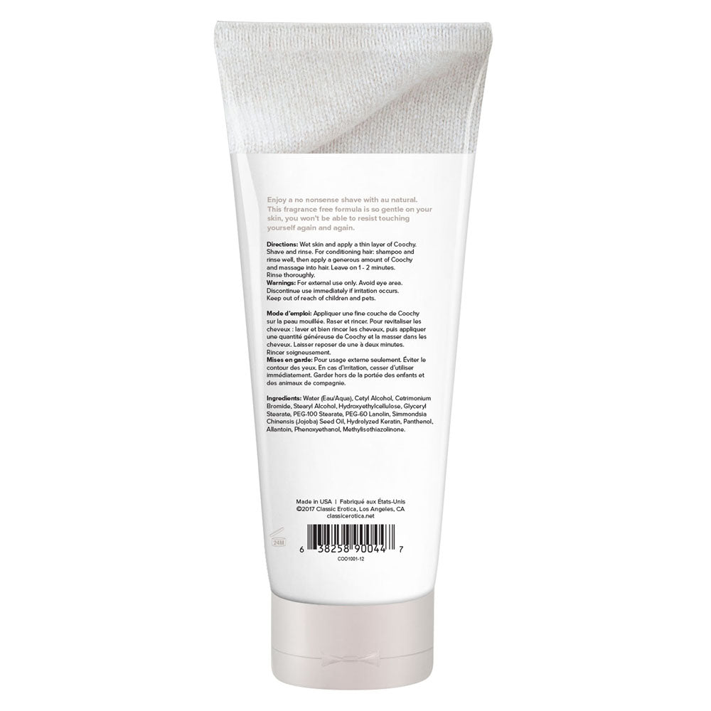 Coochy  Shave Cream Au Natural 12.5 Fl. Oz. Classic Brands