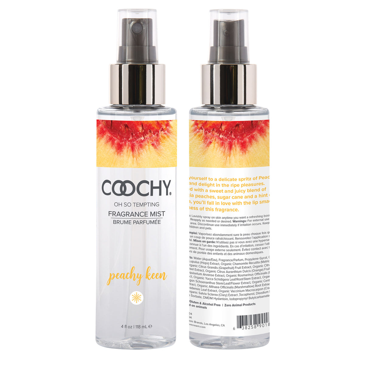 Coochy Oh So Tempting Fragrance Mist - Peachy Keen - 4 Fl. Oz. Classic Brands