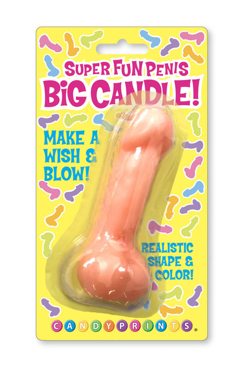 Super Fun Big Penis Candle - Pink Little Genie