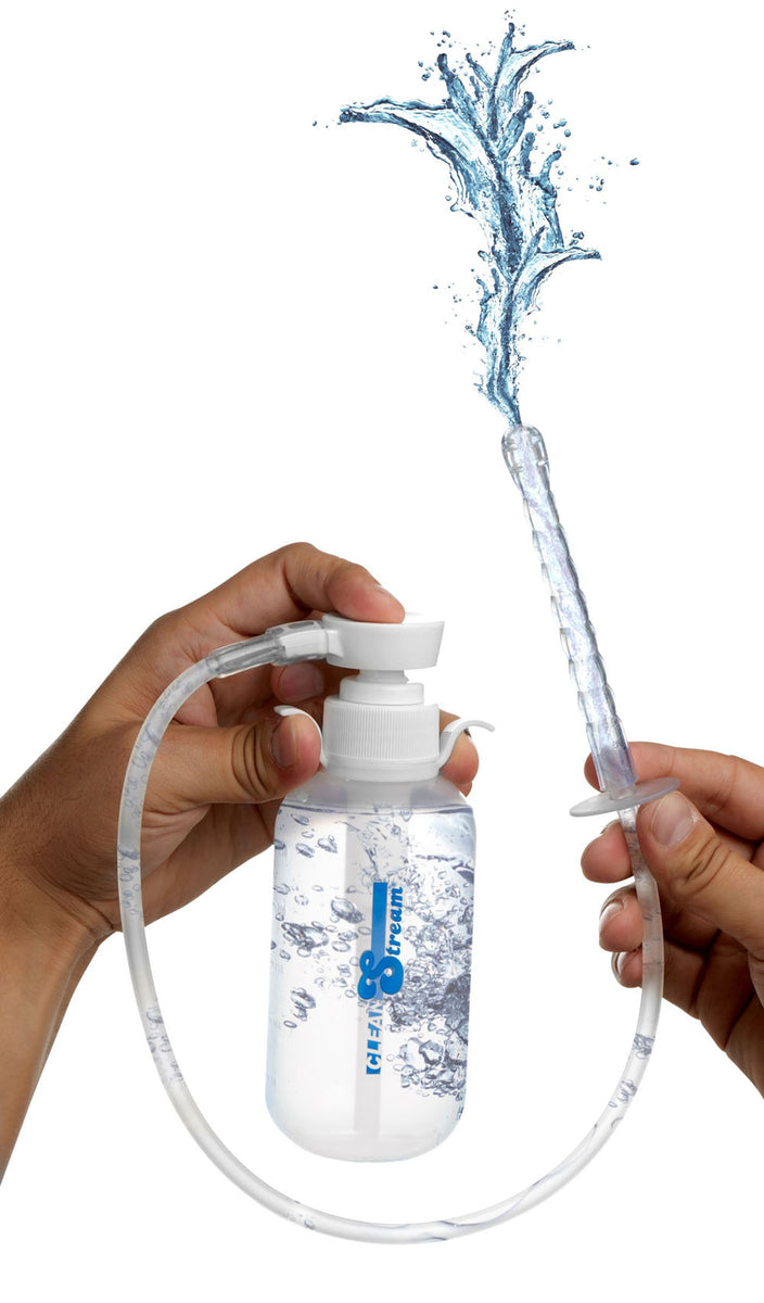 Pump Action Enema Bottle With Nozzle XR Brands Clean Stream