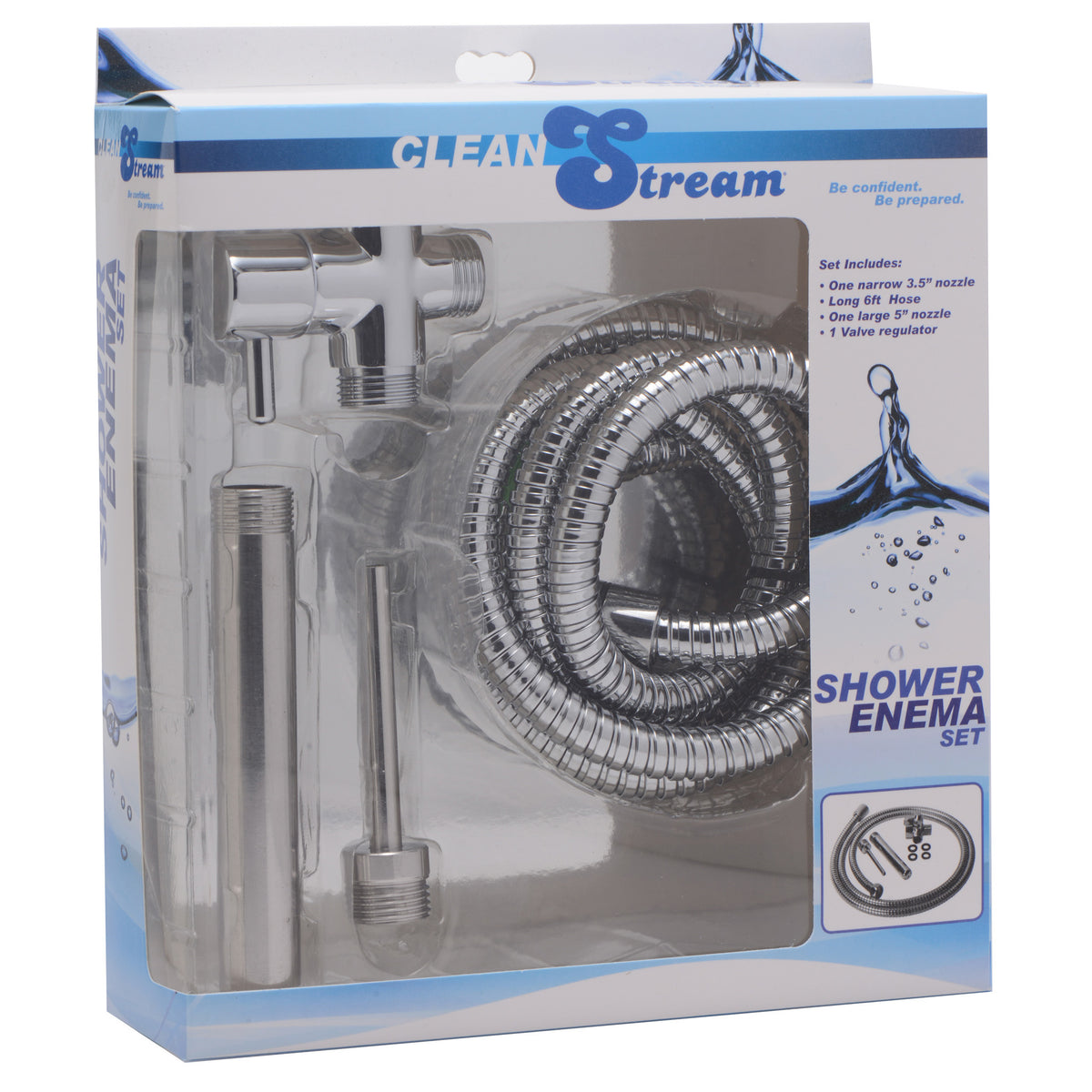 Metal Deluxe Shower System XR Brands Clean Stream