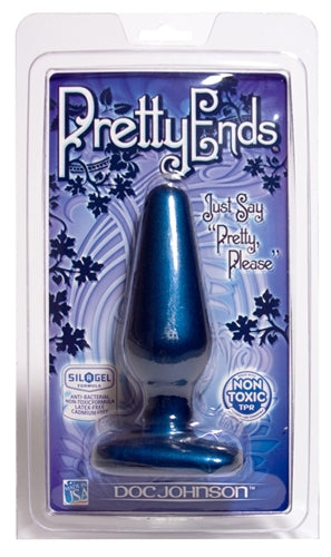 Pretty Ends Iridescent Butt Plugs - Medium  - Midnight Blue Doc Johnson