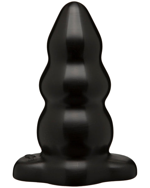 Triple Ripple Butt Plug - Large -Black Doc Johnson