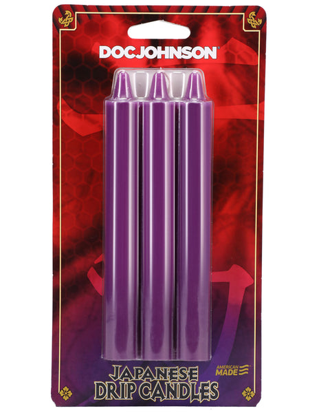 Japanese Drip Candles - 3 Pack - Purple Doc Johnson