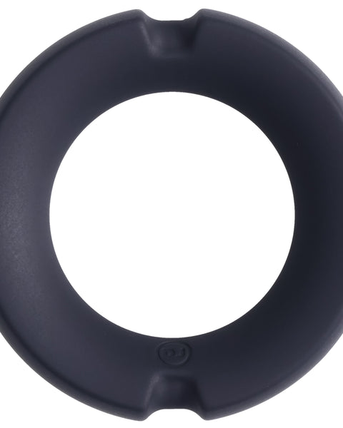 Merci - the Paradox - Silicone Covered Metal Cock  Ring - 45mm - Black Doc Johnson