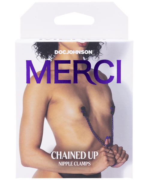 Merci - Chained Up - Nipple Clamps - Violet/black Doc Johnson