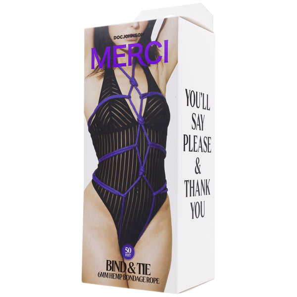 Merci - Bind and Tie - 6mm Hemp Bondage Rope - 50 Feet - Violet Doc Johnson