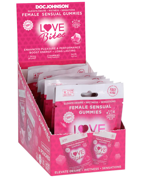 Love Bites - Female Sensual Gummies - 12 Pack Doc Johnson