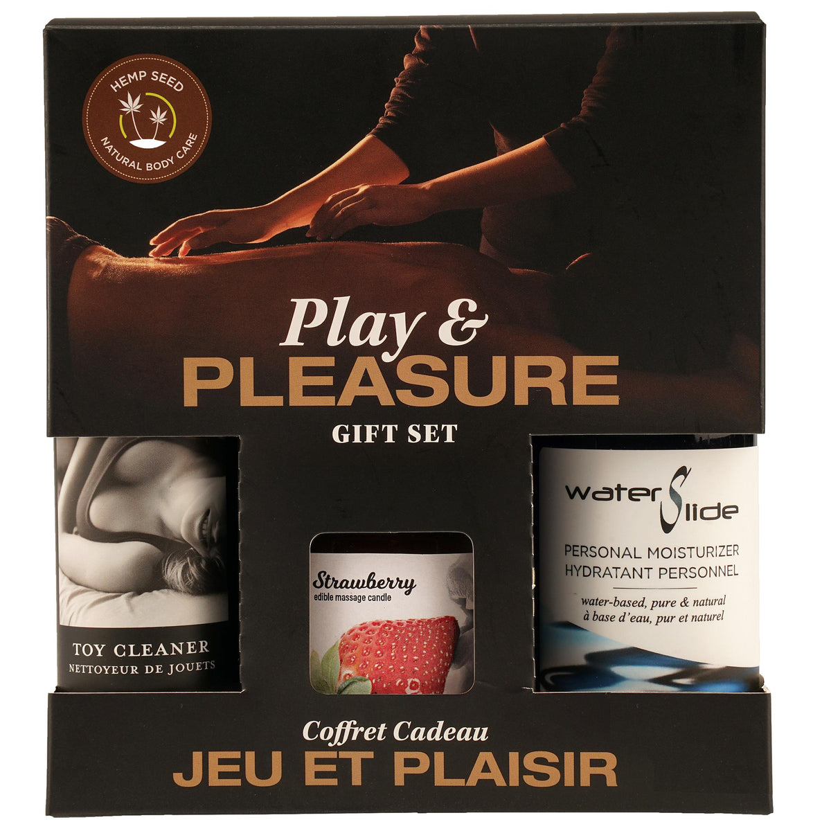 Hemp Seed by Night Play and Pleasure Gift Set - Strawberry Sale