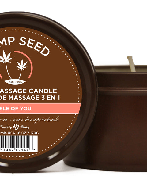 Hemp Seed 3-in-1 Massage Candle - Isle of You - 6 Oz. Sale