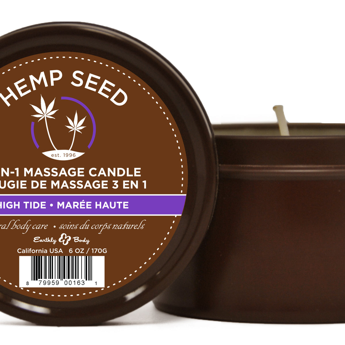 Hemp Seed 3-in-1 Massage Candle - High Tide - 6 Oz. Earthly Body