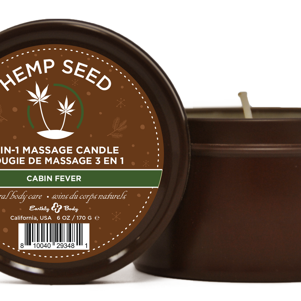 Hemp Seed 3-in-1 Massage Candle Cabin Fever 6oz/  170 G Sale