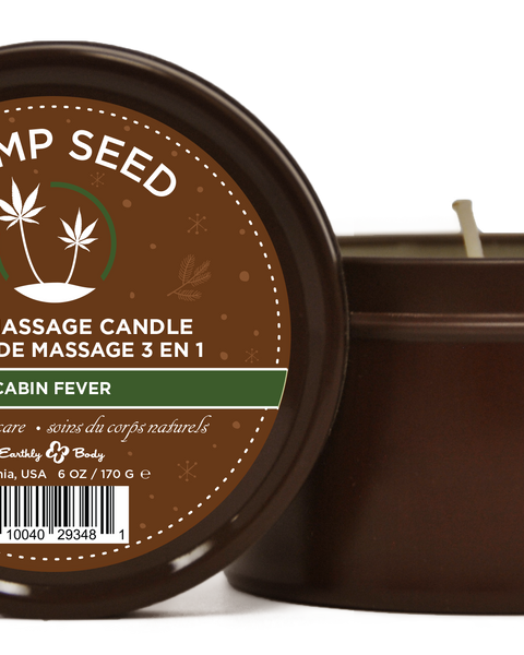 Hemp Seed 3-in-1 Massage Candle Cabin Fever 6oz/  170 G Sale