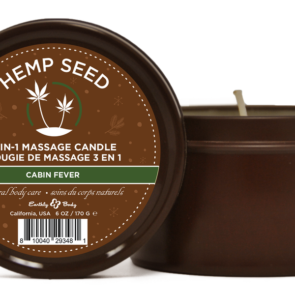 Hemp Seed 3-in-1 Massage Candle Cabin Fever 6oz/  170 G Sale