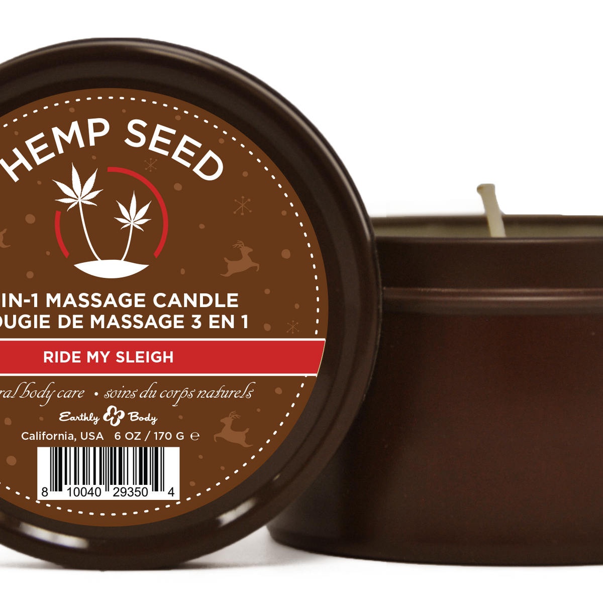 Hemp Seed 3-in-1 Massage Candle Ride My Sleigh  6oz/ 170 G Sale