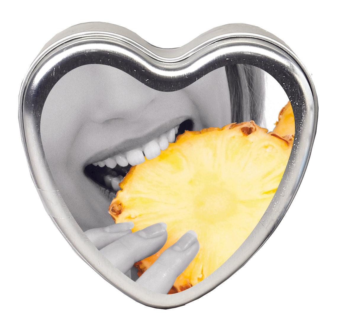 Edible Heart Candle - Pineapple - 4oz Earthly Body