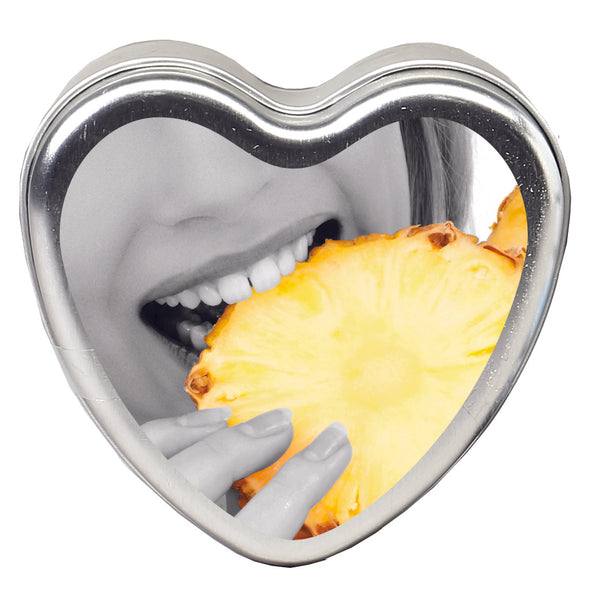 Edible Heart Candle - Pineapple - 4oz Earthly Body