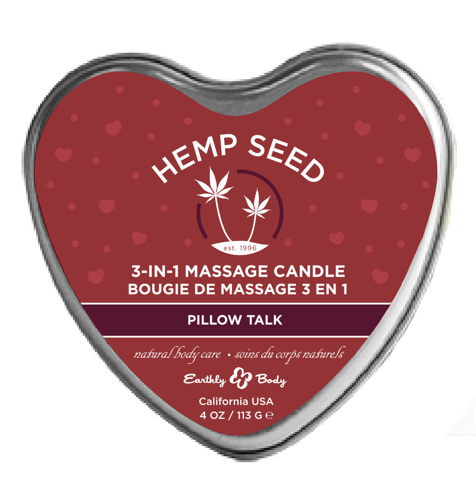 Hemp Seed 3-in-1 Massage Candle - Pillow Talk - 4 Oz Sale