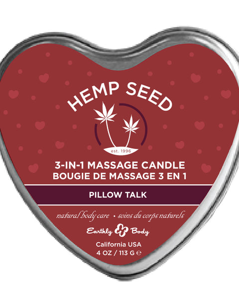 Hemp Seed 3-in-1 Massage Candle - Pillow Talk - 4 Oz Sale