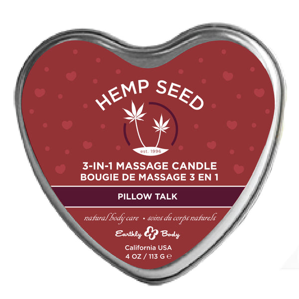 Hemp Seed 3-in-1 Massage Candle - Pillow Talk - 4 Oz Sale