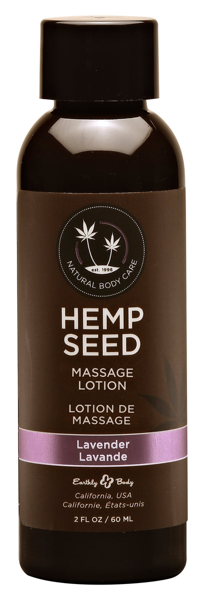 Hemp Seed Massage Lotion - - 2 Fl. Oz. / 60 ml Earthly Body