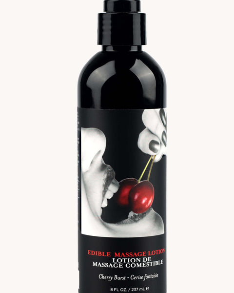 Edible Massage Lotion - Cherry - 8 Fl. Oz. Earthly Body