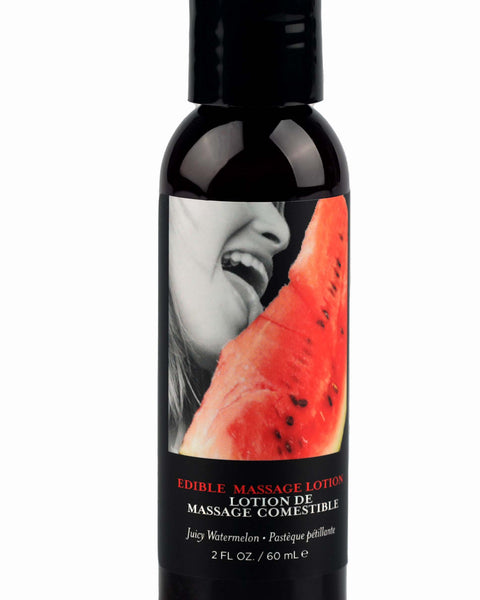 Edible Massage Lotion - Watermelon - 2 Fl. Oz. Earthly Body