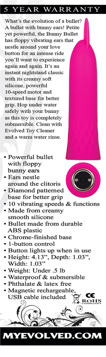 Bunny Bullet Rechargeable - Pink Evolved Novelties