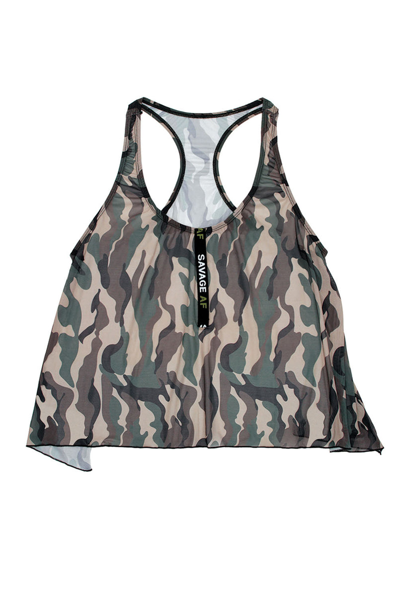 Savage Af Swing Top - Forest Camo - S/m Sale