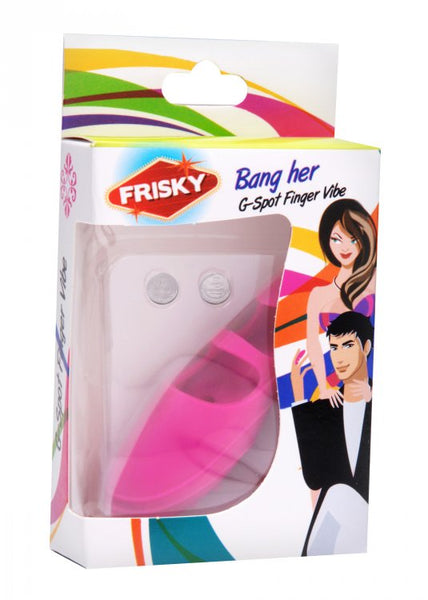 Bang Her Silicone G-Spot Finger Vibe Pink XR Brands Frisky